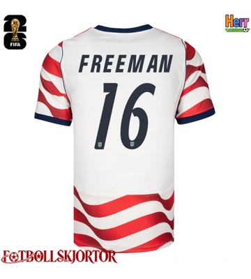 Förenta stater Alex Freeman #16 Hemmatröja VM 2026 Kortärmad